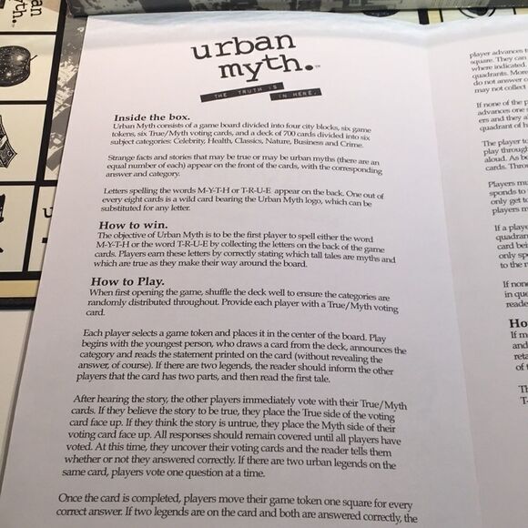 Urban Myth Board Game - Picture 8 of 11